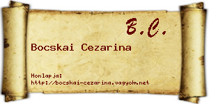 Bocskai Cezarina névjegykártya